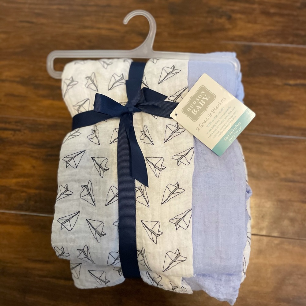 Hudson Baby 2 pack Muslin Swaddles